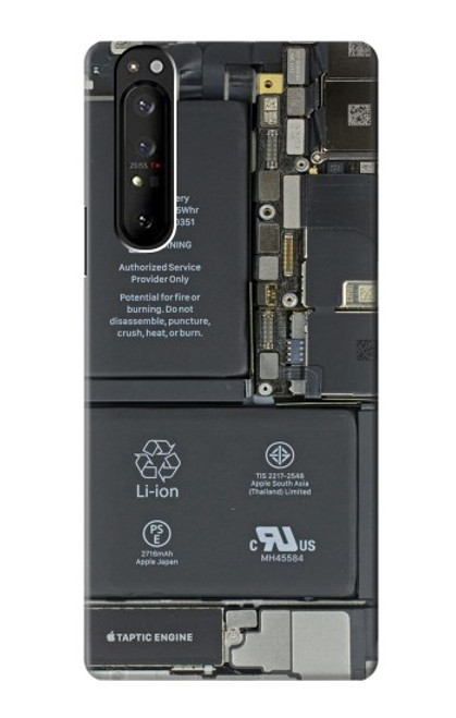 S3467 携帯電話の中のグラフィック Inside Mobile Phone Graphic Sony Xperia 1 III バックケース、フリップケース・カバー