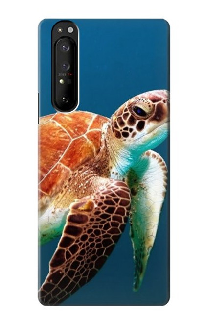 S3497 ウミガメ Green Sea Turtle Sony Xperia 1 III バックケース、フリップケース・カバー
