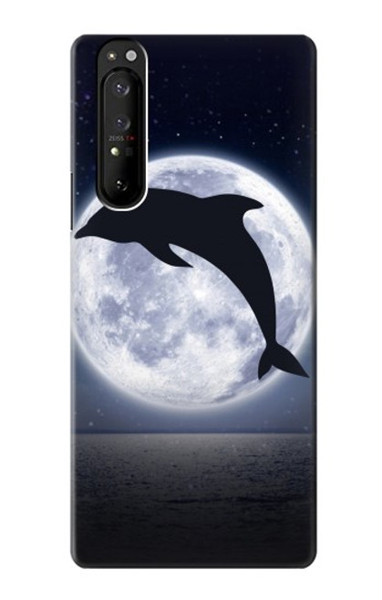 S3510 ドルフィン Dolphin Moon Night Sony Xperia 1 III バックケース、フリップケース・カバー