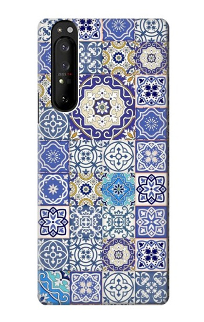 S3537 モロッコのモザイクパターン Moroccan Mosaic Pattern Sony Xperia 1 III バックケース、フリップケース・カバー