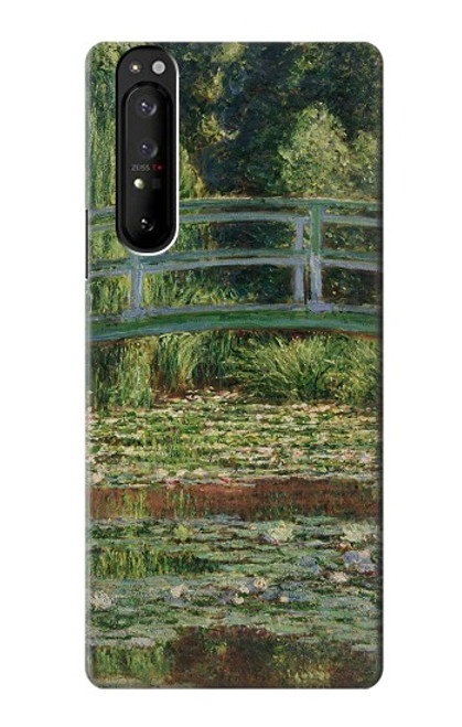 S3674 クロードモネ歩道橋とスイレンプール Claude Monet Footbridge and Water Lily Pool Sony Xperia 1 III バックケース、フリップケース・カバー
