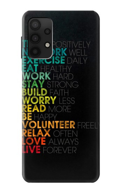 S3523 ポジティブな言葉 Think Positive Words Quotes Samsung Galaxy A32 4G バックケース、フリップケース・カバー