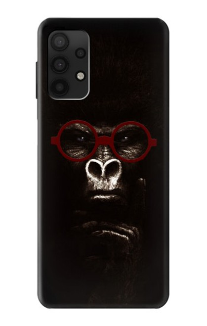 S3529 思考ゴリラ Thinking Gorilla Samsung Galaxy A32 4G バックケース、フリップケース・カバー