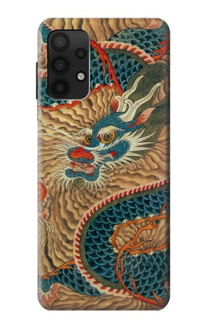 S3541 ドラゴンクラウドペインティング Dragon Cloud Painting Samsung Galaxy A32 4G バックケース、フリップケース・カバー