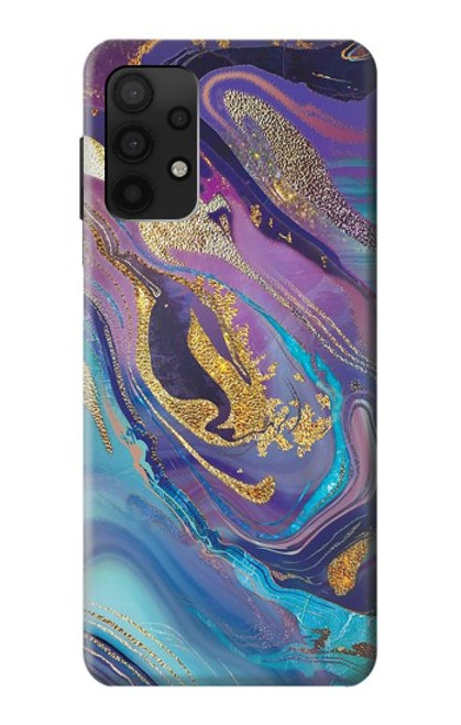 S3676 カラフルな抽象的な大理石の石 Colorful Abstract Marble Stone Samsung Galaxy A32 4G バックケース、フリップケース・カバー