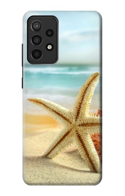 S1117 ビーチのヒトデ Starfish on the Beach Samsung Galaxy A52, Galaxy A52 5G バックケース、フリップケース・カバー