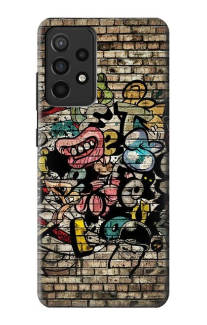 S3394 落書き Graffiti Wall Samsung Galaxy A52, Galaxy A52 5G バックケース、フリップケース・カバー