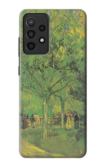 S3748 フィンセント・ファン・ゴッホ パブリックガーデンの車線 Van Gogh A Lane in a Public Garden Samsung Galaxy A52, Galaxy A52 5G バックケース、フリップケース・カバー