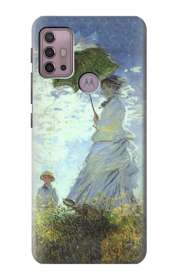 S2415 クロード・モネ パラソルを持つ女性 Claude Monet Woman with a Parasol Motorola Moto G30, G20, G10 バックケース、フリップケース・カバー