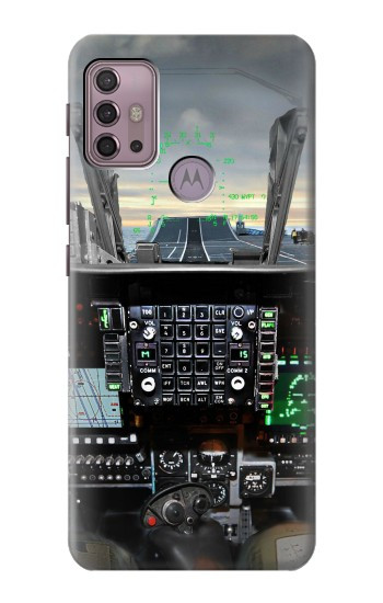 S2435 戦闘機 航空機 コックピット Fighter Jet Aircraft Cockpit Motorola Moto G30, G20, G10 バックケース、フリップケース・カバー