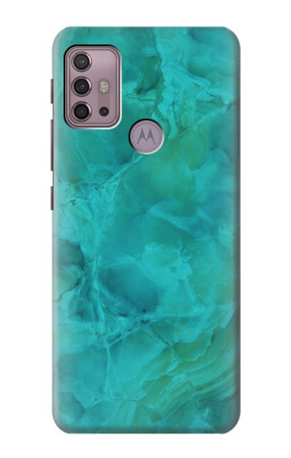 S3147 アクアマーブルストーン Aqua Marble Stone Motorola Moto G30, G20, G10 バックケース、フリップケース・カバー