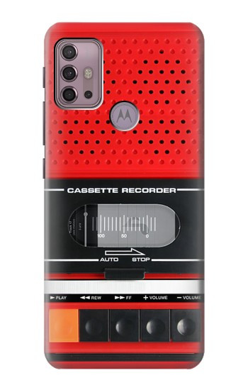 S3204 レッドカセットレコーダーグラフィック Red Cassette Recorder Graphic Motorola Moto G30, G20, G10 バックケース、フリップケース・カバー