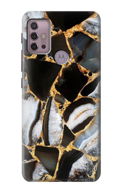 S3419 金の大理石のグラフィックプリント Gold Marble Graphic Print Motorola Moto G30, G20, G10 バックケース、フリップケース・カバー