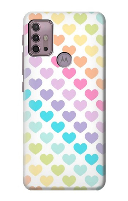 S3499 カラフルなハート柄 Colorful Heart Pattern Motorola Moto G30, G20, G10 バックケース、フリップケース・カバー