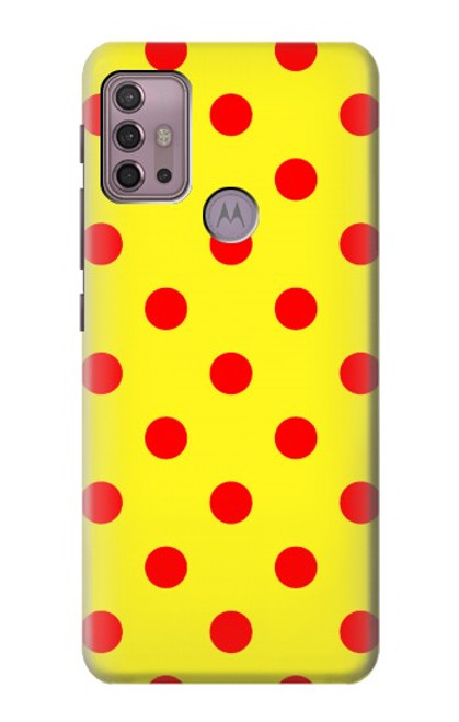 S3526 赤い水玉 Red Spot Polka Dot Motorola Moto G30, G20, G10 バックケース、フリップケース・カバー