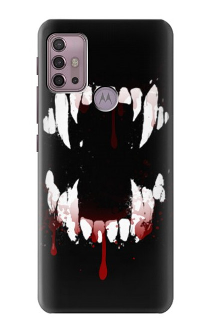 S3527 吸血鬼の歯 Vampire Teeth Bloodstain Motorola Moto G30, G20, G10 バックケース、フリップケース・カバー