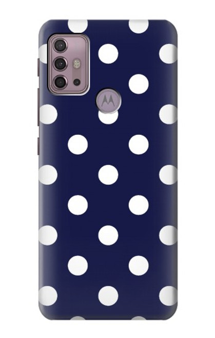 S3533 ブルーの水玉 Blue Polka Dot Motorola Moto G30, G20, G10 バックケース、フリップケース・カバー