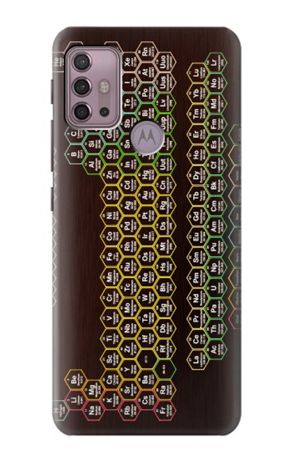 S3544 ネオンハニカム周期表 Neon Honeycomb Periodic Table Motorola Moto G30, G20, G10 バックケース、フリップケース・カバー