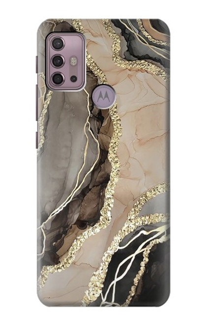 S3700 マーブルゴールドグラフィックプリント Marble Gold Graphic Printed Motorola Moto G30, G20, G10 バックケース、フリップケース・カバー