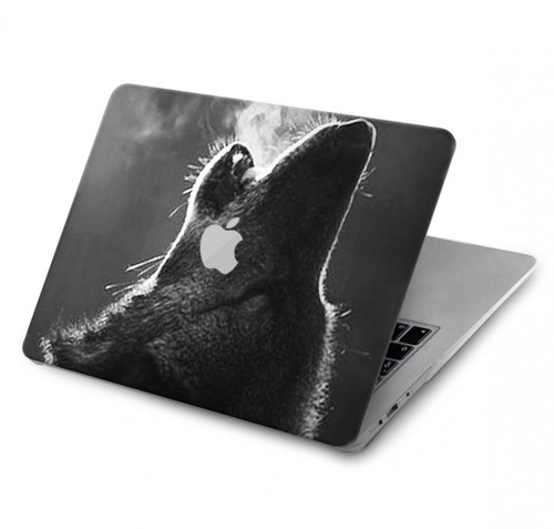 S3505 オオカミ Wolf Howling MacBook Air 13″ - A1369, A1466 ケース・カバー