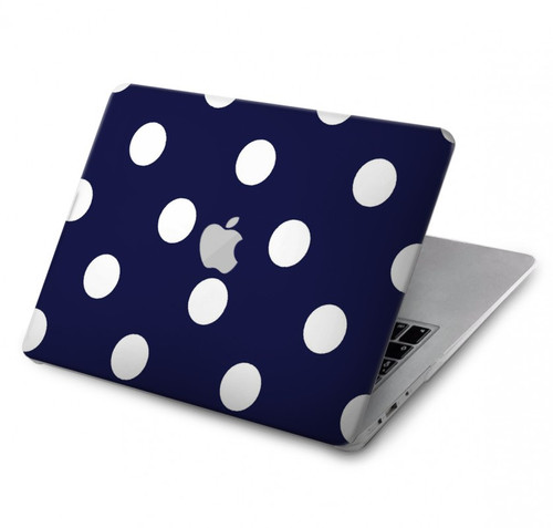 S3533 ブルーの水玉 Blue Polka Dot MacBook Air 13″ - A1369, A1466 ケース・カバー