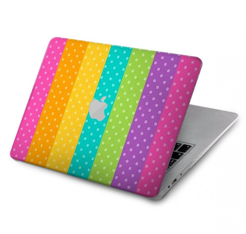 S3678 カラフルなレインボーバーティカル Colorful Rainbow Vertical MacBook Air 13″ - A1369, A1466 ケース・カバー