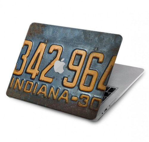 S3750 ヴィンテージ車のナンバープレート Vintage Vehicle Registration Plate MacBook Air 13″ - A1369, A1466 ケース・カバー