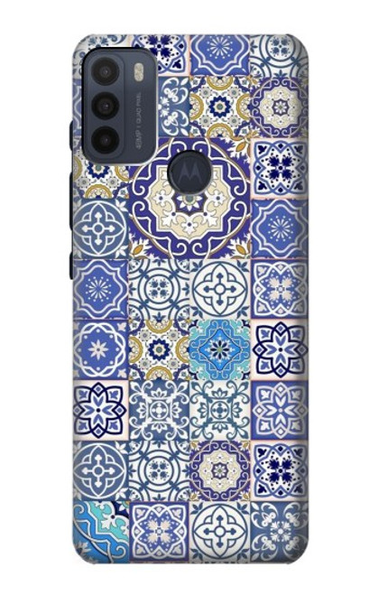 S3537 モロッコのモザイクパターン Moroccan Mosaic Pattern Motorola Moto G50 バックケース、フリップケース・カバー