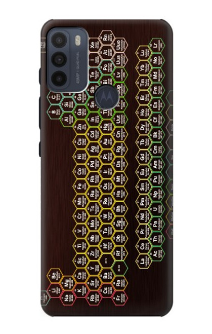 S3544 ネオンハニカム周期表 Neon Honeycomb Periodic Table Motorola Moto G50 バックケース、フリップケース・カバー