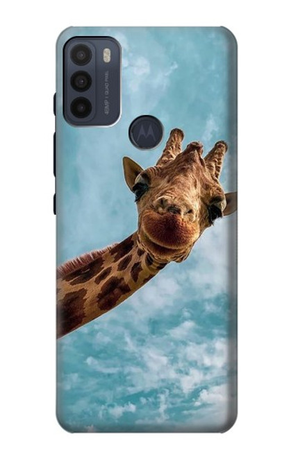 S3680 かわいいスマイルキリン Cute Smile Giraffe Motorola Moto G50 バックケース、フリップケース・カバー