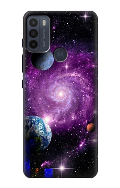 S3689 銀河宇宙惑星 Galaxy Outer Space Planet Motorola Moto G50 バックケース、フリップケース・カバー