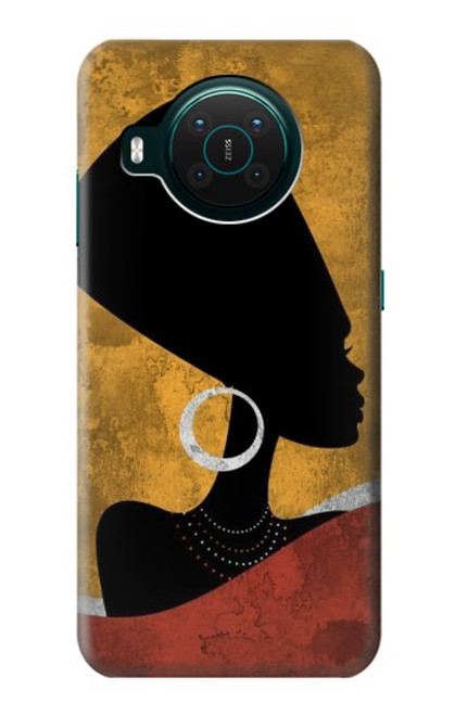 S3453 アフリカの女王ネフェルティティ African Queen Nefertiti Silhouette Nokia X10 バックケース、フリップケース・カバー