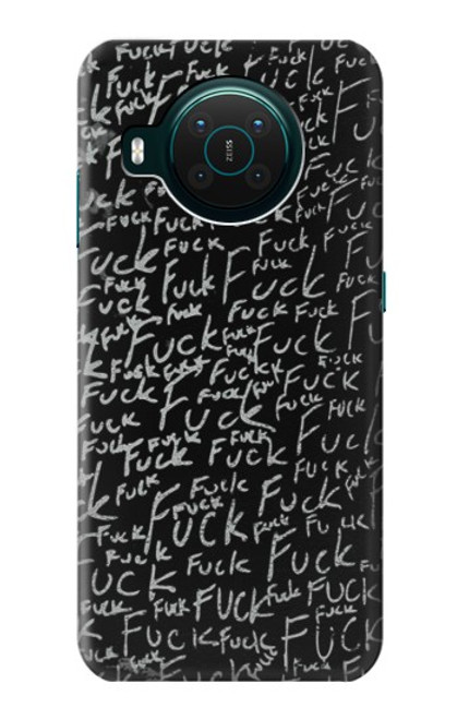 S3478 面白い言葉黒板 Funny Words Blackboard Nokia X10 バックケース、フリップケース・カバー