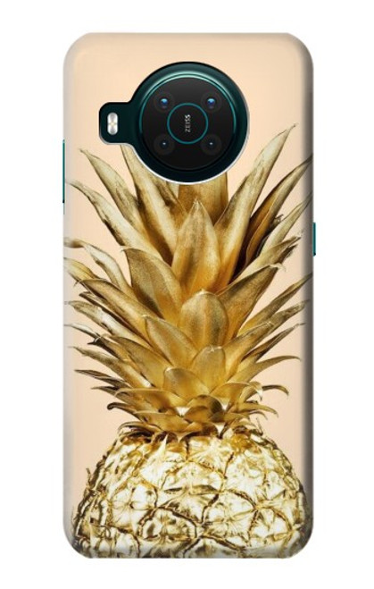 S3490 ゴールドパイナップル Gold Pineapple Nokia X10 バックケース、フリップケース・カバー