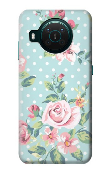 S3494 ヴィンテージローズポルカドット Vintage Rose Polka Dot Nokia X10 バックケース、フリップケース・カバー