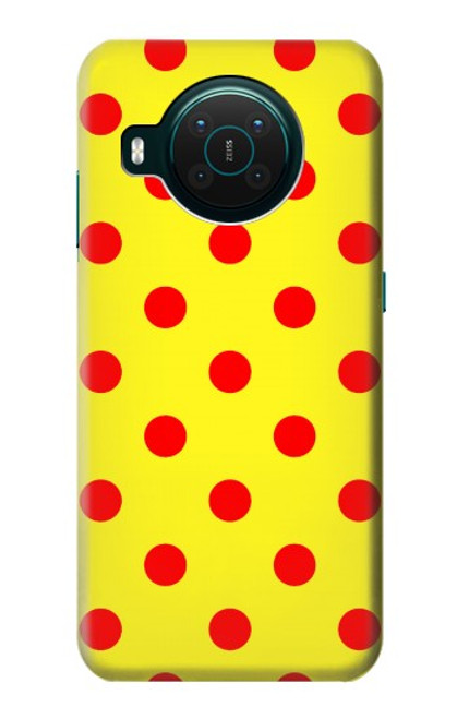 S3526 赤い水玉 Red Spot Polka Dot Nokia X10 バックケース、フリップケース・カバー