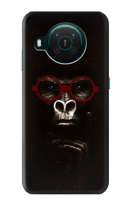 S3529 思考ゴリラ Thinking Gorilla Nokia X10 バックケース、フリップケース・カバー