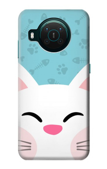 S3542 かわいい猫漫画 Cute Cat Cartoon Nokia X10 バックケース、フリップケース・カバー