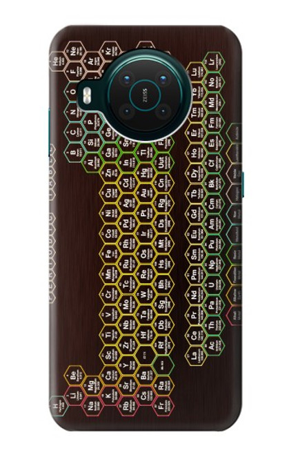 S3544 ネオンハニカム周期表 Neon Honeycomb Periodic Table Nokia X10 バックケース、フリップケース・カバー