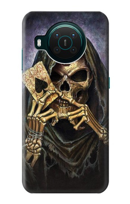 S3594 死神ポーカー Grim Reaper Wins Poker Nokia X10 バックケース、フリップケース・カバー