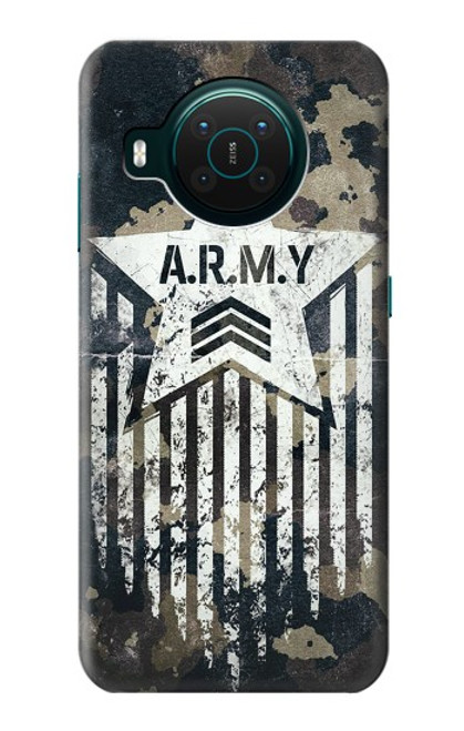 S3666 陸軍迷彩迷彩 Army Camo Camouflage Nokia X10 バックケース、フリップケース・カバー