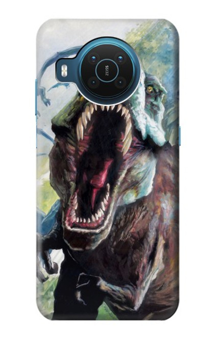 S1453 恐竜 チラノサウルス Trex Tyrannosaurus Rex Dinosaur Nokia X20 バックケース、フリップケース・カバー
