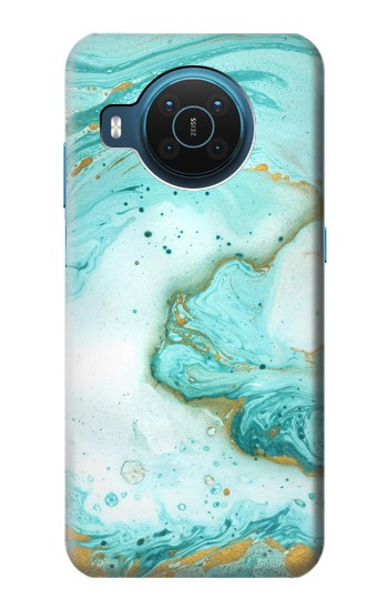 S3399 緑の大理石のグラフィックプリント Green Marble Graphic Print Nokia X20 バックケース、フリップケース・カバー