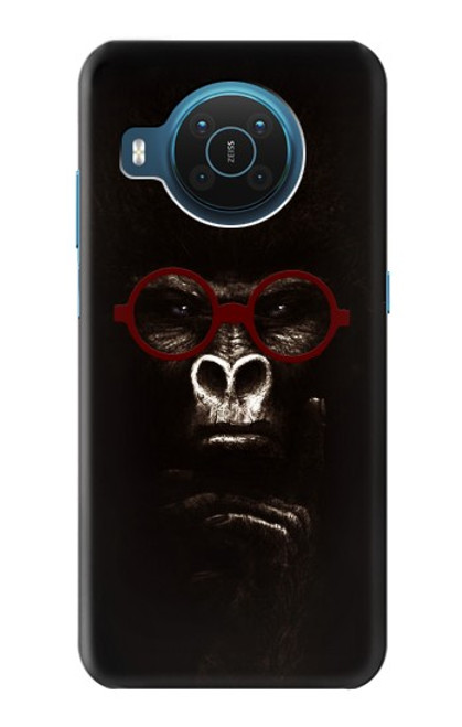 S3529 思考ゴリラ Thinking Gorilla Nokia X20 バックケース、フリップケース・カバー