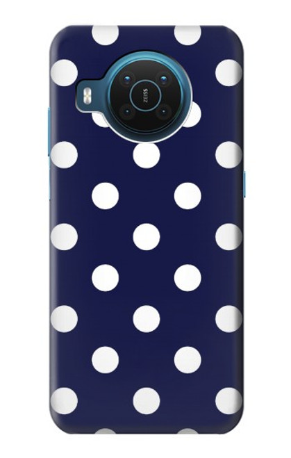 S3533 ブルーの水玉 Blue Polka Dot Nokia X20 バックケース、フリップケース・カバー