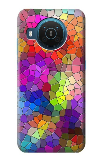 S3677 カラフルなレンガのモザイク Colorful Brick Mosaics Nokia X20 バックケース、フリップケース・カバー