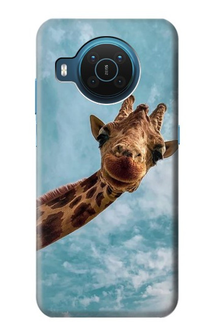 S3680 かわいいスマイルキリン Cute Smile Giraffe Nokia X20 バックケース、フリップケース・カバー