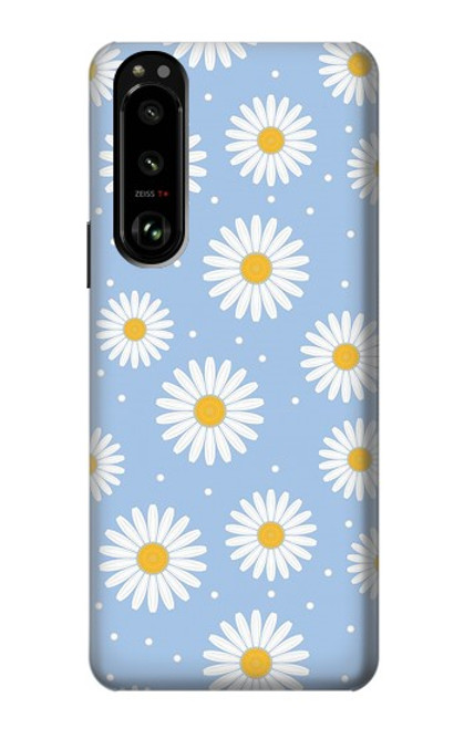 S3681 デイジーの花のパターン Daisy Flowers Pattern Sony Xperia 5 III バックケース、フリップケース・カバー