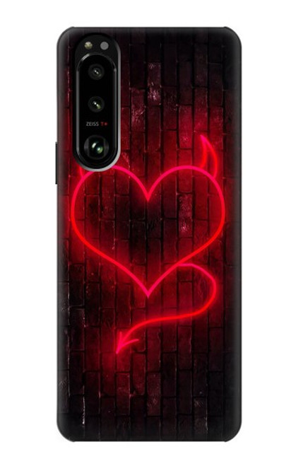 S3682 デビルハート Devil Heart Sony Xperia 5 III バックケース、フリップケース・カバー