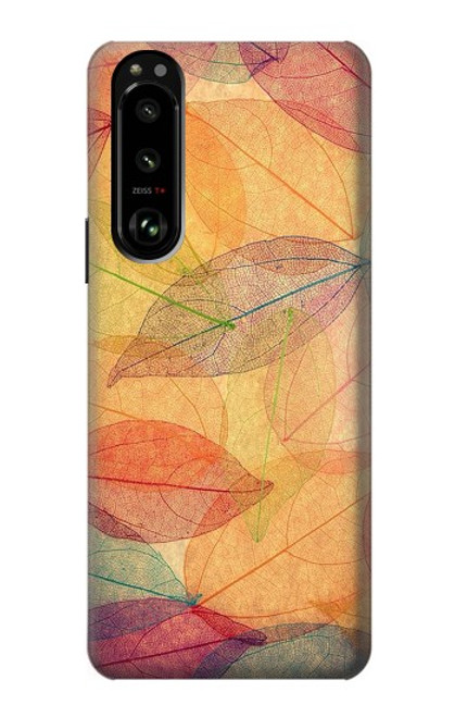 S3686 秋シーズン葉秋 Fall Season Leaf Autumn Sony Xperia 5 III バックケース、フリップケース・カバー